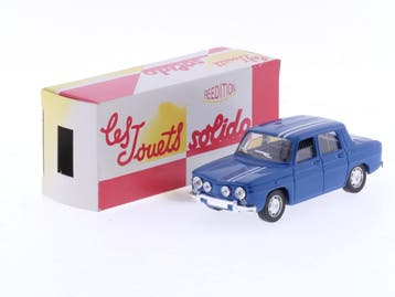 Schaal 1:43 Solido 1100  Renault 8 Gordini 1967 Blauw / W..., Hobby en Vrije tijd, Modelauto's | 1:43, Ophalen of Verzenden, Gebruikt
