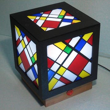 Sergio Milani - Lampe de table - Cubic 2026-08 - Cerisier