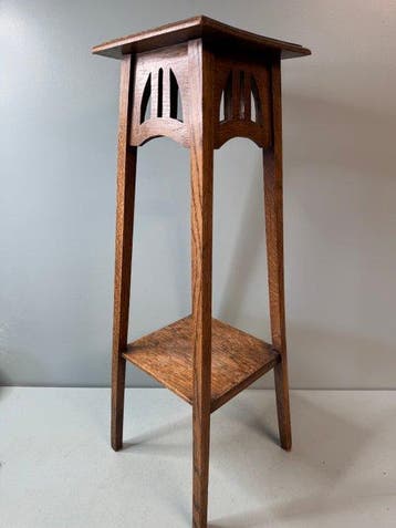 Support - Bois - Table pour plantes en bois de chêne