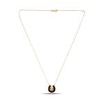 Halsketting - 14 karaat Exclusieve 14K geelgoud saffier en, Handtassen en Accessoires, Kettingen, Nieuw