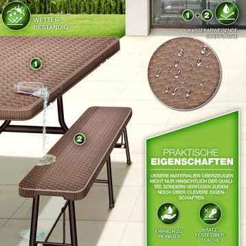 Picknicktafel - Campingtafel - Biertafel - Opvouwbaar - 180, Verzenden, Nieuw