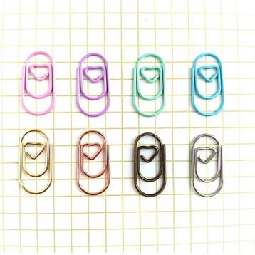 20 mini paperclips mix hartje - papierklem - leuk inpakke..., Handtassen en Accessoires, Bedels, Verzenden, Nieuw