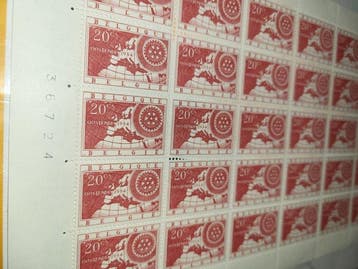 België 1950 - Postzegelblokken Frankrijk, Gestempeld