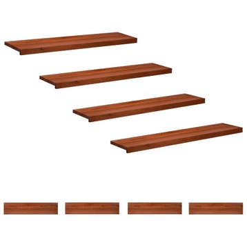 vidaXL Trapmatten 8 st Bruin 110 x 25 x 2 cm Massief, Doe-het-zelf en Bouw, Ladders en Trappen, Verzenden, Nieuw
