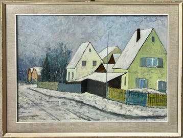Aldo Augusto Baccinetti (1903-1990) - La Neve a Feldmoching, Antiquités & Art
