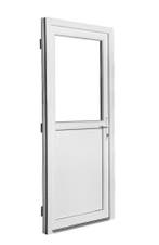 PVC Deur 1/2 glas Basic Plus b98xh204 cm wit, Ophalen of Verzenden, Buitendeur