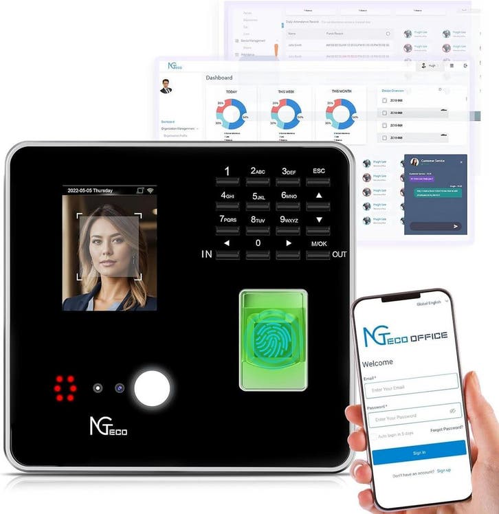 NGTeco TC1 RFID Tijdklok | Retour deal, weg is weg!, Zakelijke goederen, Kantoor en Winkelinrichting | Apparatuur en Telecommunicatie