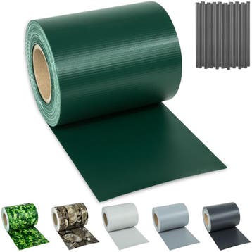 PVC privacyfolie met bevestigingsclips - 35 m, groen, Verzenden, Nieuw