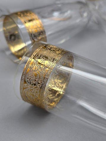 C.R.E. Art Italia - Drinkservies (6) - 24 kt goud -