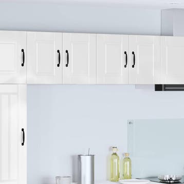 vidaXL Wandkast PORTO 2 st Hoogglans wit Bewerkt hout, Verzenden