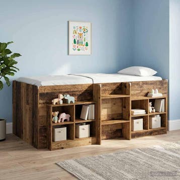 vidaXL Bedkast met plank 2 st Oud hout 66 x 33 x 48 cm, Huis en Inrichting, Verzenden, Nieuw