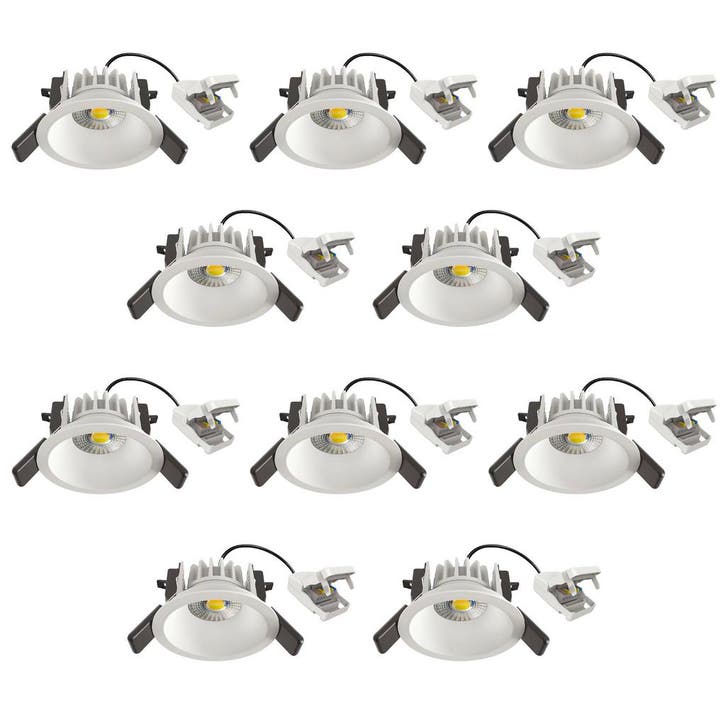 Spots inbouw Set van 10 Ivar Inbouwspot Wit, Huis en Inrichting, Lampen | Overige, Nieuw, Verzenden