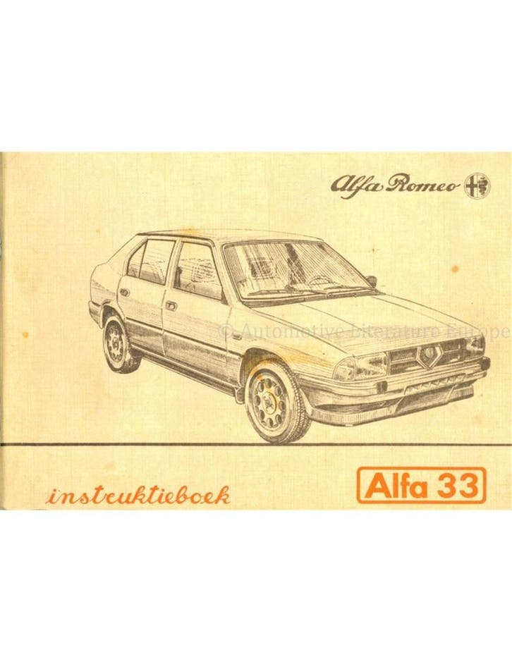 1985 ALFA ROMEO 33 INSTRUCTIEBOEKJE NEDERLANDS, Autos : Divers, Modes d'emploi & Notices d'utilisation