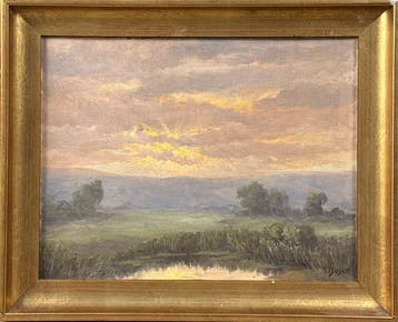 Louis-Michel Bosco (1882-1947) - Paesaggio al tramonto