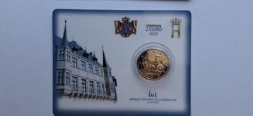 Luxemburg. 2 Euro 2013/2024 (4 coincards) (Zonder
