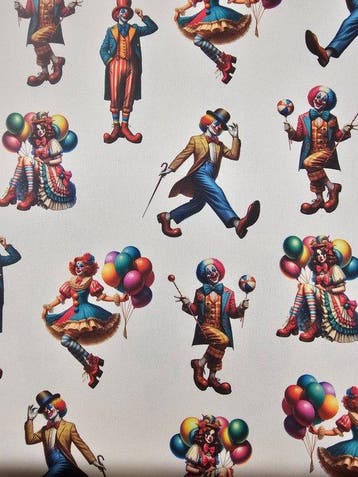 Originele stof. De personages van Circus gelimiteerde