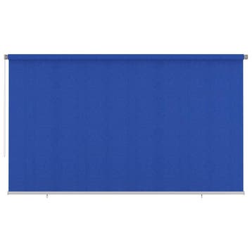 vidaXL Rolgordijn voor buiten 405(B)x230(H) cm HDPE blauw, Verzenden, Nieuw