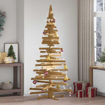 vidaXL Houten kerstboom KOTKA 210 cm Massief grenenhout, Verzenden, Nieuw