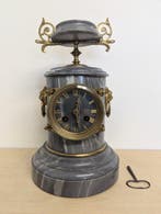 Horloge de table - Marbre, Laiton, Bronze - 1850-1900 -, Antiquités & Art