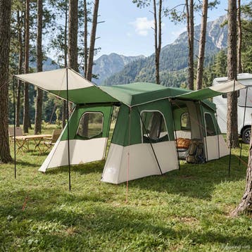 vidaXL Instant Tent met Regenhoes Waterdicht 3-persoons, Verzenden, Nieuw