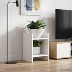 vidaXL Plantenstand met plank Wit 30 x 30 x 40 cm, Verzenden