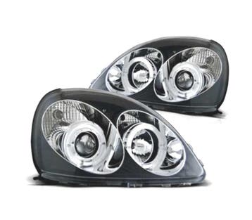 PHARES POUR TOYOTA YARIS 99-03 ANGEL EYES CCFL FOND NOIR, Verzenden