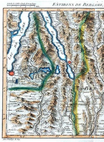 Italië - Bergamo, Lecco, Comomeer, Lombardije; Dheulland et