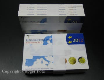 29,40 Euro Brd Kursmuntset 2012 A D F G J komplett polier..., Verzenden, België