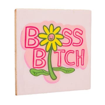 Homebound Tegeltje boss bitch, Maison & Meubles, Accessoires pour la Maison | Tableaux à écrire & Proverbes, Ophalen of Verzenden