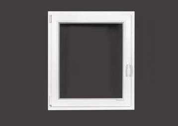 PVC raam draai kiep b100xh120 cm wit, Gevelraam of Ruit, 80 tot 120 cm, 80 tot 120 cm, Nieuw