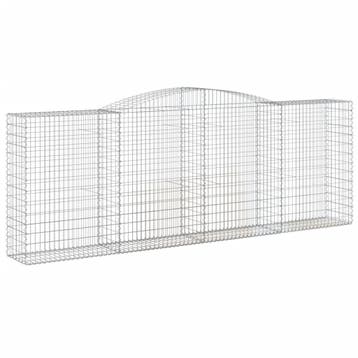 vidaXL Schanskorf gewelfd 400x50x140/160 cm gegalvaniseerd, Tuin en Terras, Verzenden, Nieuw