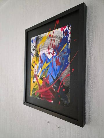 Liesens - Abstract symfonie (Handpainted on white canvas met
