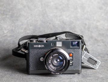 Minolta CLE set met 28mm, 40mm + 90mm M-Rokkor – originele