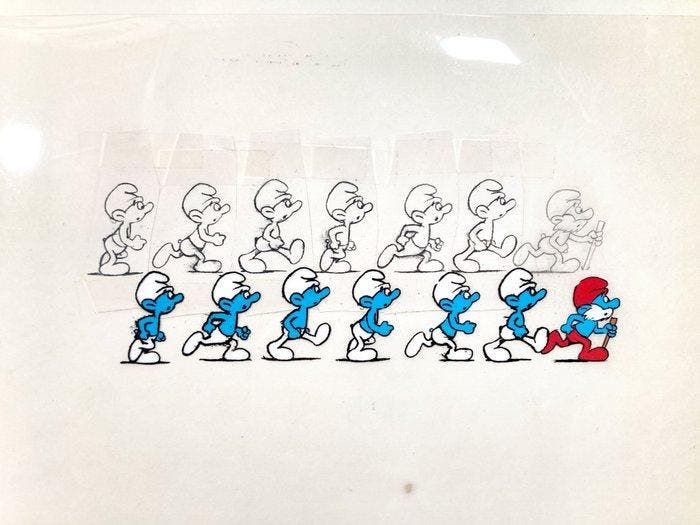 The Smurfs : Lot van originele productie-animatiecels en, CD & DVD, DVD | Films d'animation & Dessins animés