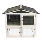 Lendo Online Konijnenhok 94x46x96 cm Grijs Hout, Verzenden, Nieuw