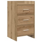 vidaXL Nachttafels Artisanaal eiken 40 x 36 x 70 cm Bewerkt, Huis en Inrichting, Slaapkamer | Nachtkastjes, Verzenden, Nieuw