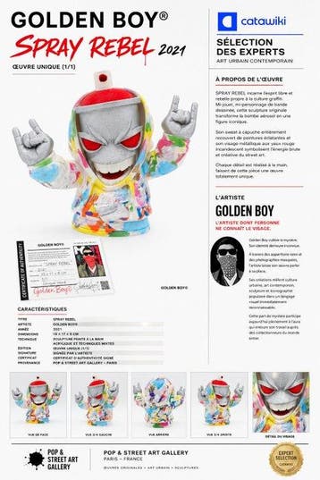 GOLDEN BOY (2000) - SPRAY REBEL Original Sculpture - 1/1