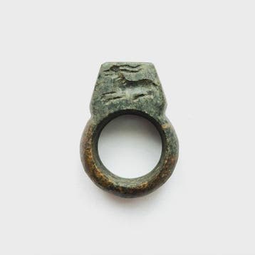 Zijderoute, Centraal-Aziatisch Grijze Jaspis Ring met, Antiek en Kunst
