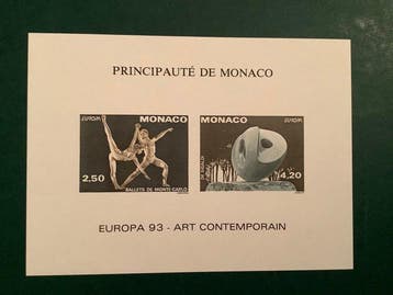 Monaco 1993 - Ongetande blok speciale Europa CEPT - MNH -, Timbres & Monnaies, Timbres | Europe | France