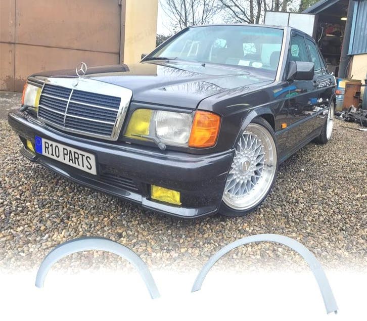 ÉLARGISSEURS D’AILES AVANT MERCEDES 190 W201 83-87 LOOK EVO, Auto-onderdelen, Carrosserie, Verzenden