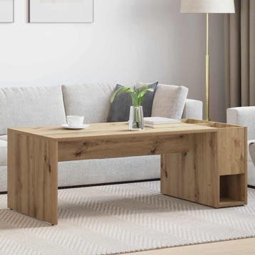vidaXL Salontafel Artisan Eiken 101,5 x 50 x 37 cm Bewerkt, Huis en Inrichting, Tafels | Salontafels, Verzenden, Nieuw