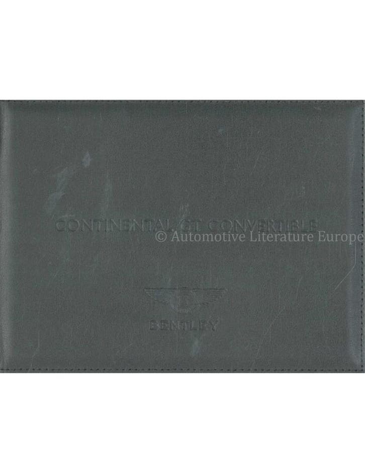 2017 BENTLEY CONTINENTAL GT CABRIO INSTRUCTIEBOEKJE ENGELS, Autos : Divers, Modes d'emploi & Notices d'utilisation, Enlèvement ou Envoi