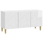 vidaXL TV Kast 99 x 34,5 x 50 cm Hoogglans Wit Bewerkt hout, Verzenden