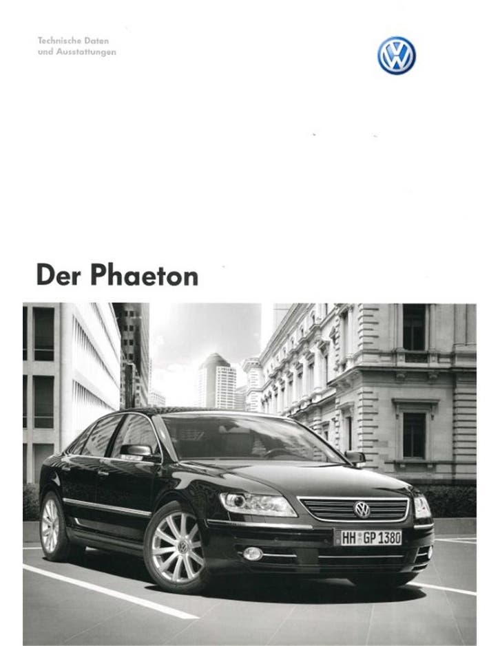 2007 VOLKSWAGEN PHAETON BROCHURE DUITS, Boeken, Auto's | Folders en Tijdschriften