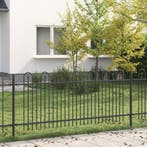 vidaXL Spike Boog Hek DRONTEN Zwart, Tuin en Terras, Verzenden, Nieuw