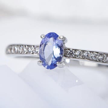 Zonder minimumprijs - Ring Zilver, Platina - 0.47ct. tw.