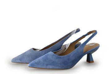 Manfield Slingbacks in maat 37 Blauw, Kleding | Dames, Manfield, Gedragen, Verzenden, Blauw