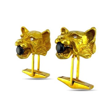 Boutons de manchette - 14 carats Or jaune, Boutons de
