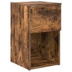 vidaXL Bedkast Gerookt eiken 29 x 31,5 x 49 cm Bewerkt hout, Verzenden, Nieuw