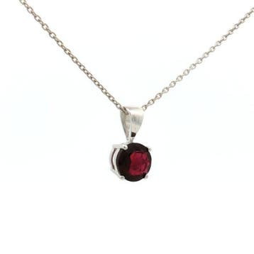 Zonder minimumprijs - Hanger Zilver - 1.50ct. tw. Granaat -